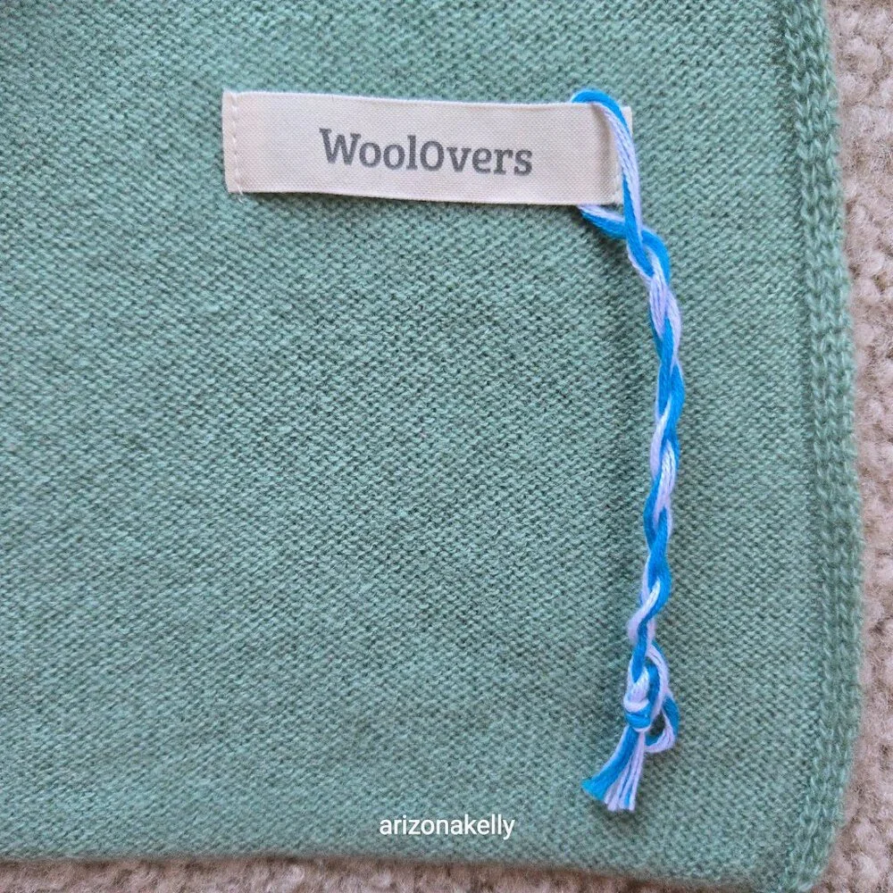 NWT Woolovers Cashmere Knit Scarf Sage Green